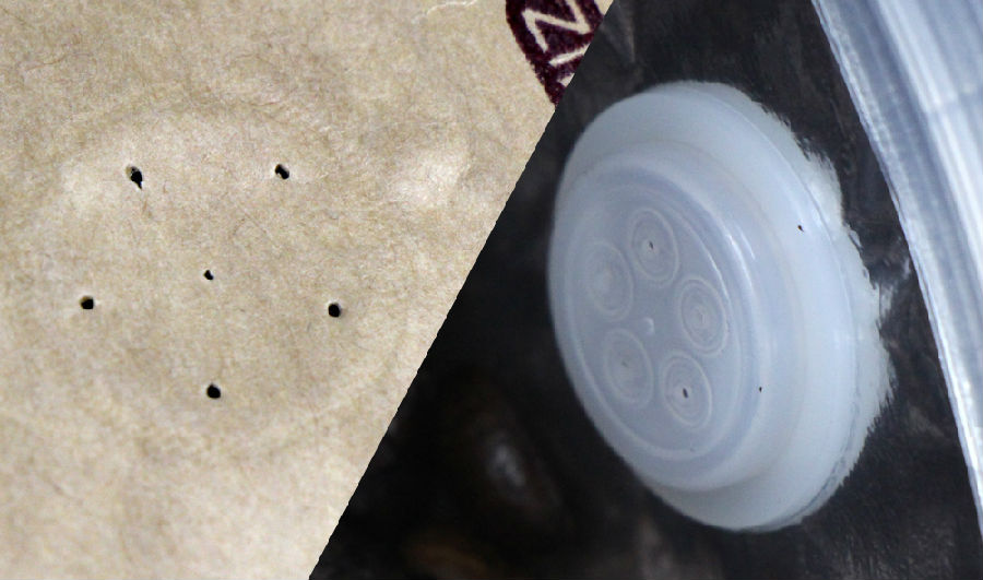 Vale bilan tekis pastki Kraft qog'oz sumkasi