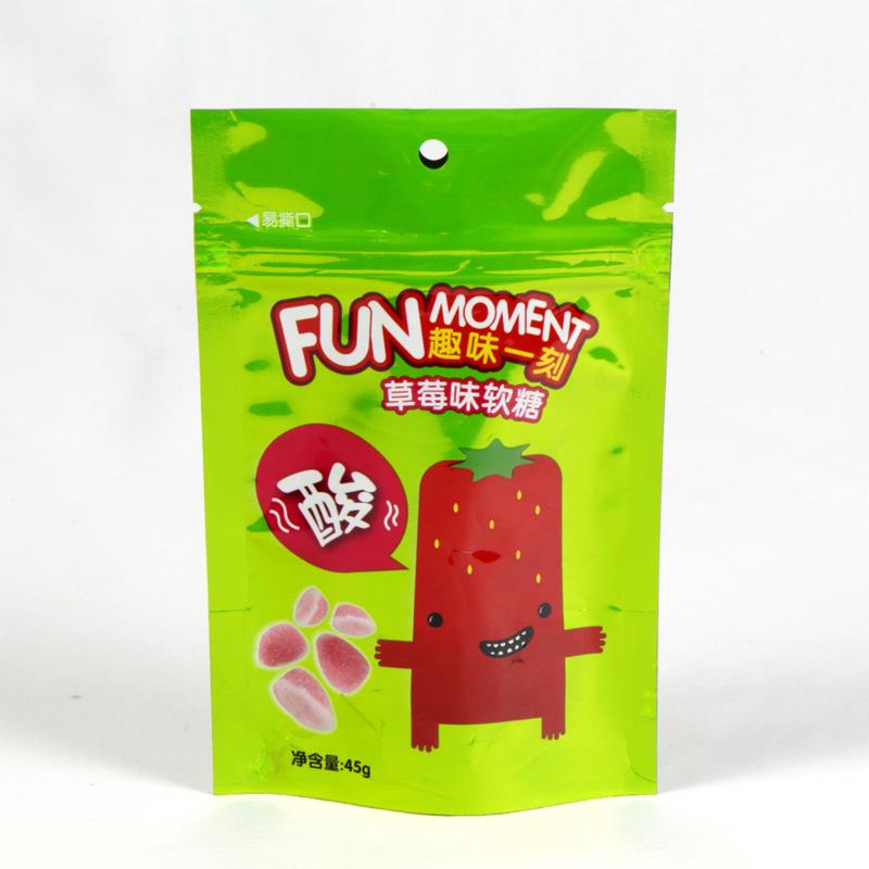 Plastik tayanch fermuarı shokolad xaltam Plastic Stand Up Zipper Candy Bag