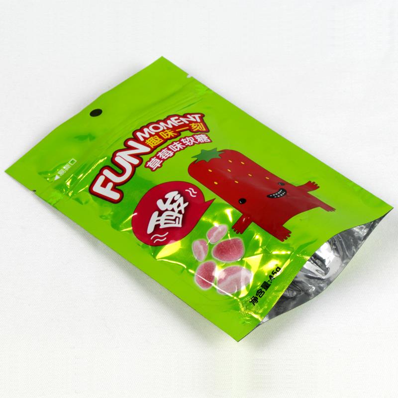 Plastik tayanch fermuarı shokolad xaltam Plastic Stand Up Zipper Candy Bag