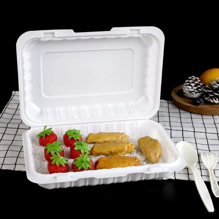 Biodegradables Clamshell Food Container Microwave Packaging