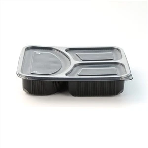Bento qutisi uchun idish, qopqoqli plastmassa tovoqlar, shaffof plastik tovoqlar