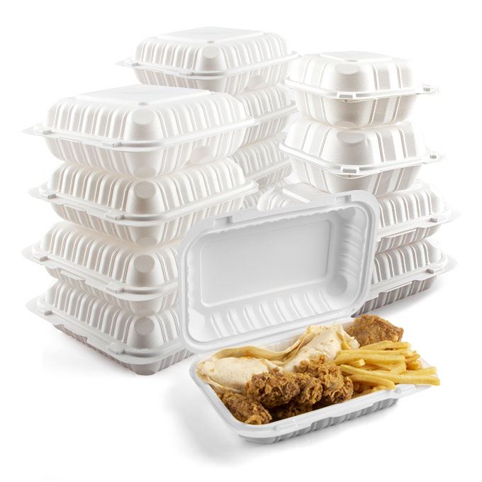 Termoformli 9x6 dyuymli mikroto'lqinli pechli PP oziq-ovqat konteyneri, bir marta ishlatiladigan plastmassa Bento tushlik qutilari