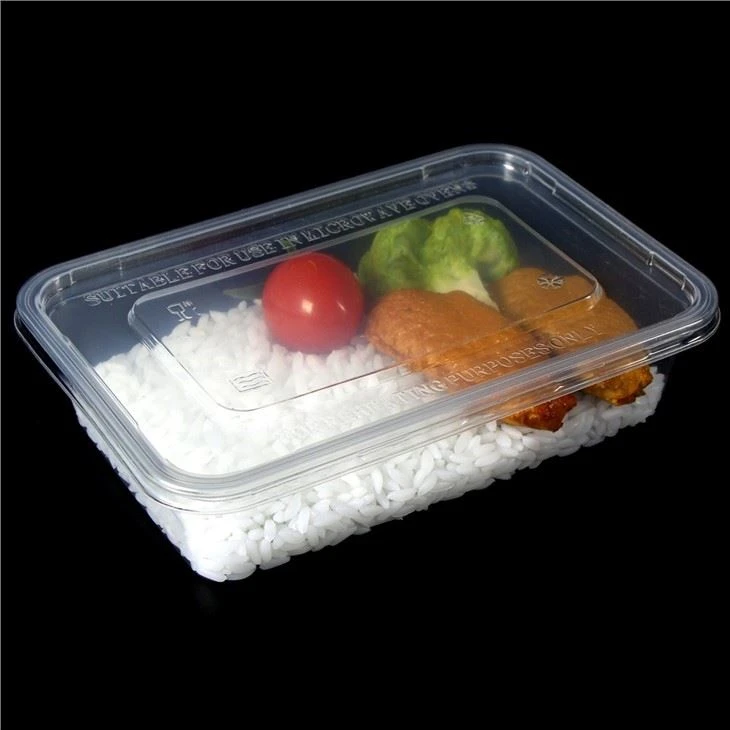 High Quality Transparent Disposable Takeaway Plastic Lunch Box Microwave PP Food Container With Lid