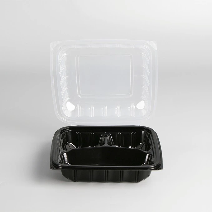 Hot Seller 9x9x1inch Hinged Food Container Microwavable Takeaway Lunch Box Disposable Food Container With Locking Lid