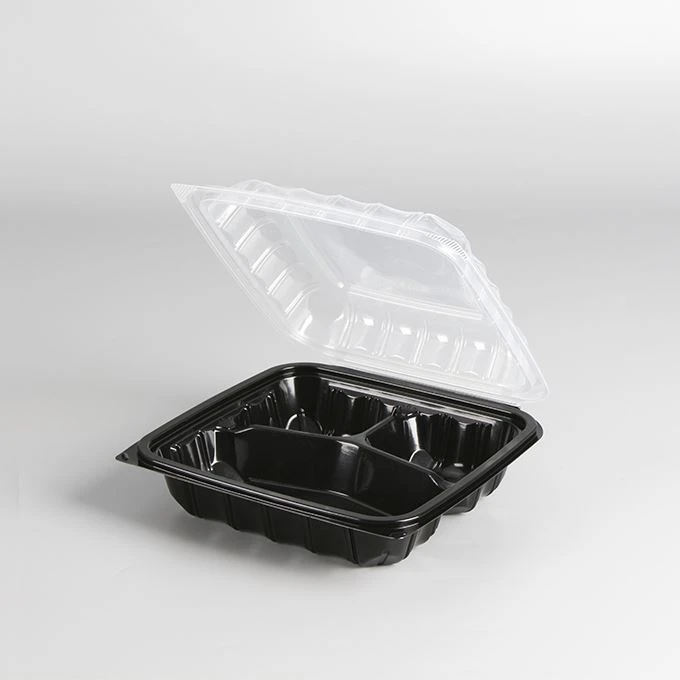 Yangi mahsulot Ovqatlanish uchun ovqat uchun tushlik qutisi Bir martali ishlatiladigan plastmassa idishi Restoran uchun oziq-ovqat idishi