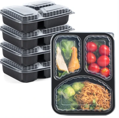 3 Compartments Disposable To Go Containers 3 Compartments Disposable To Go Containers