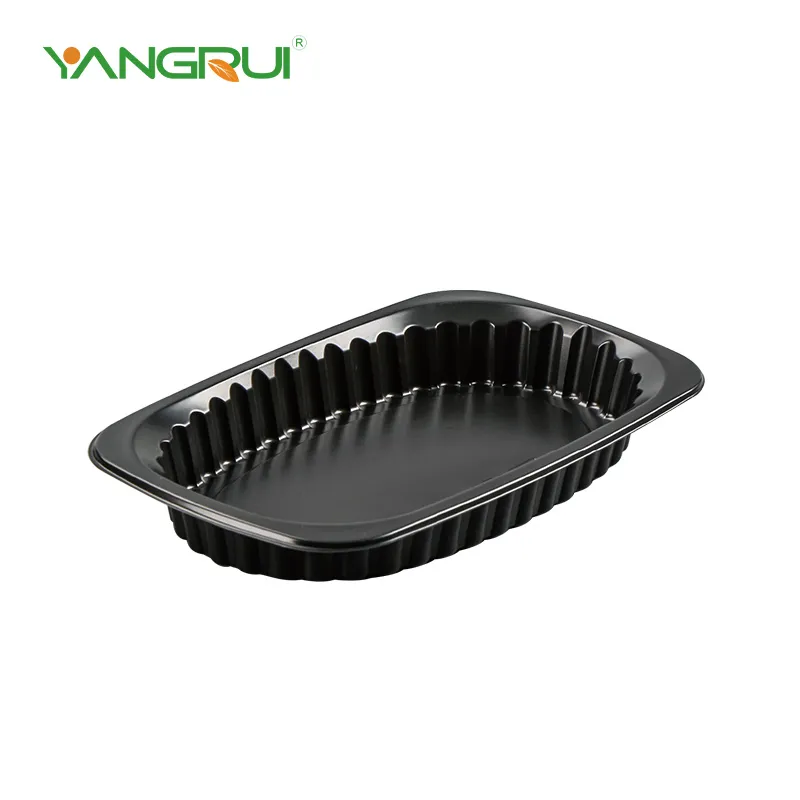 Qora plastik oziq-ovqat tovoqlari