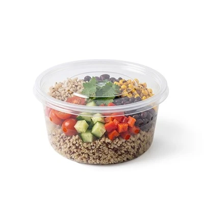 16 oz dumaloq plastik idishlar